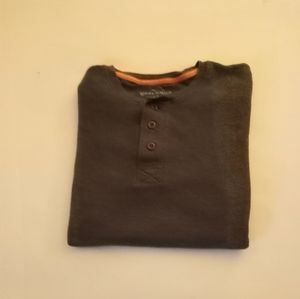 Eddie Bauer Henley Waffle Long Sleeve Thermal shirt